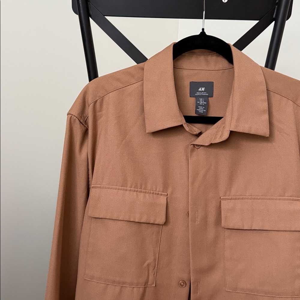 H&M Tan Utility Shirt